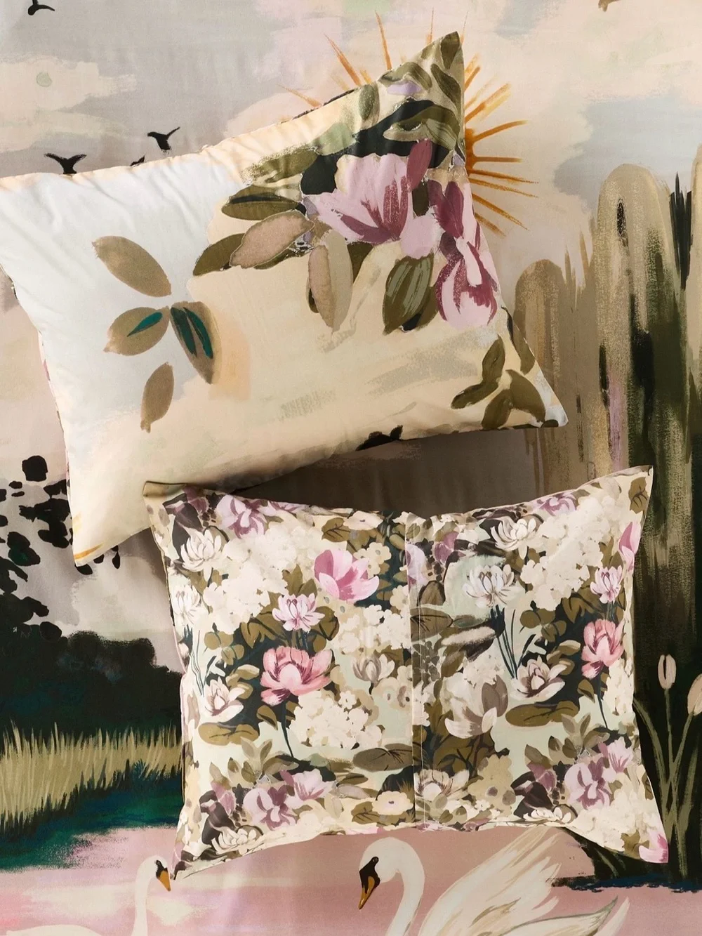 Anthropologie Organic Cotton Printed Percale Duvet Collection, Queen
